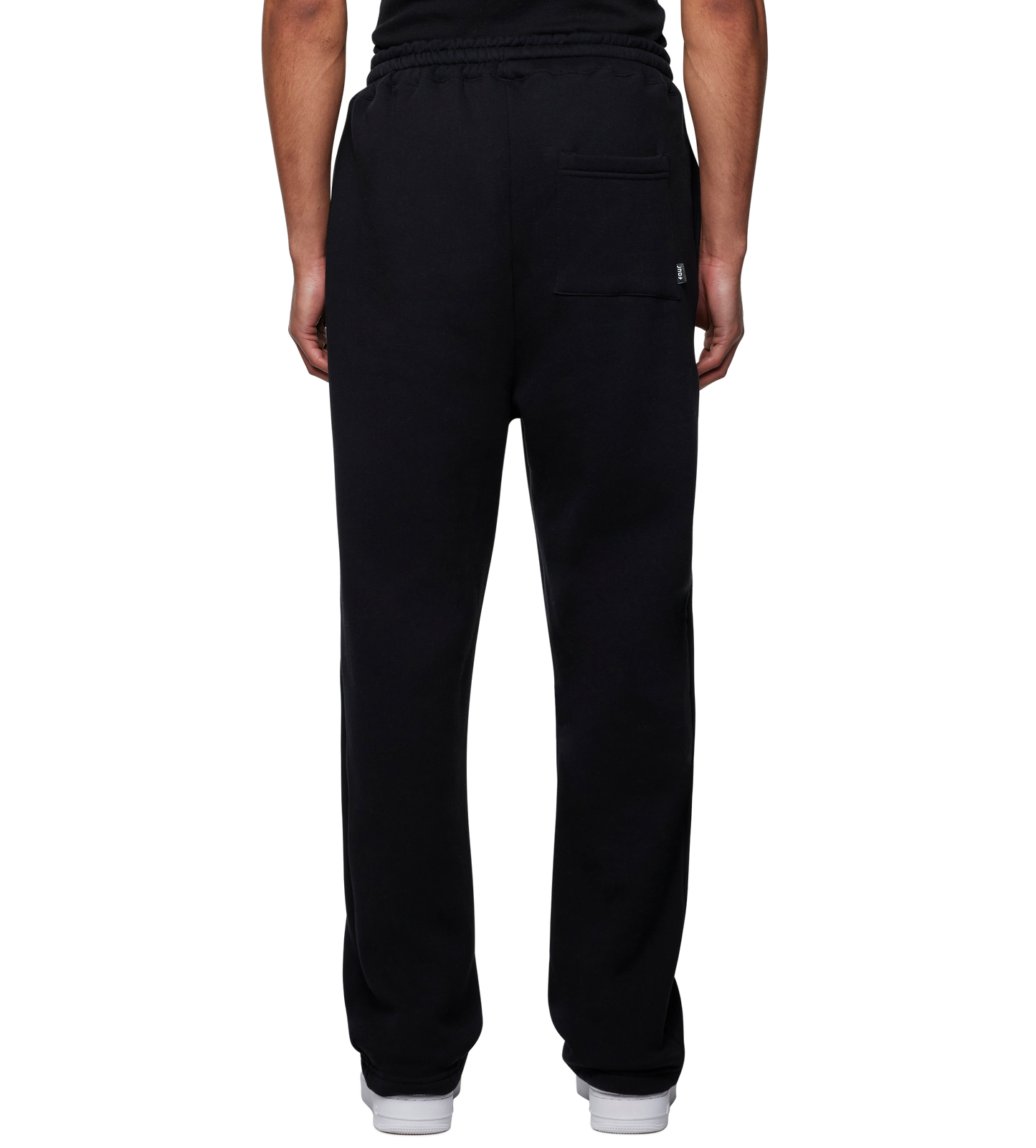 STRAIGHT-LEG BROEK MET LOGO ZWART