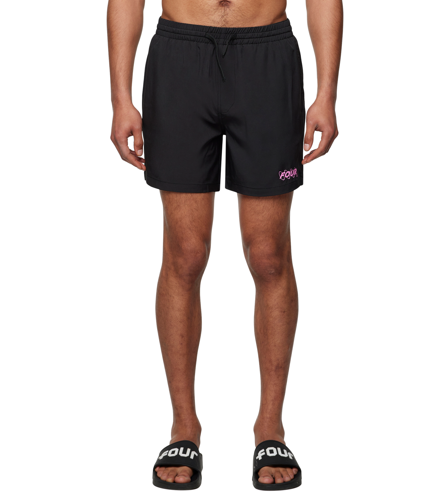 Circles Swim Shorts Black/Pink
