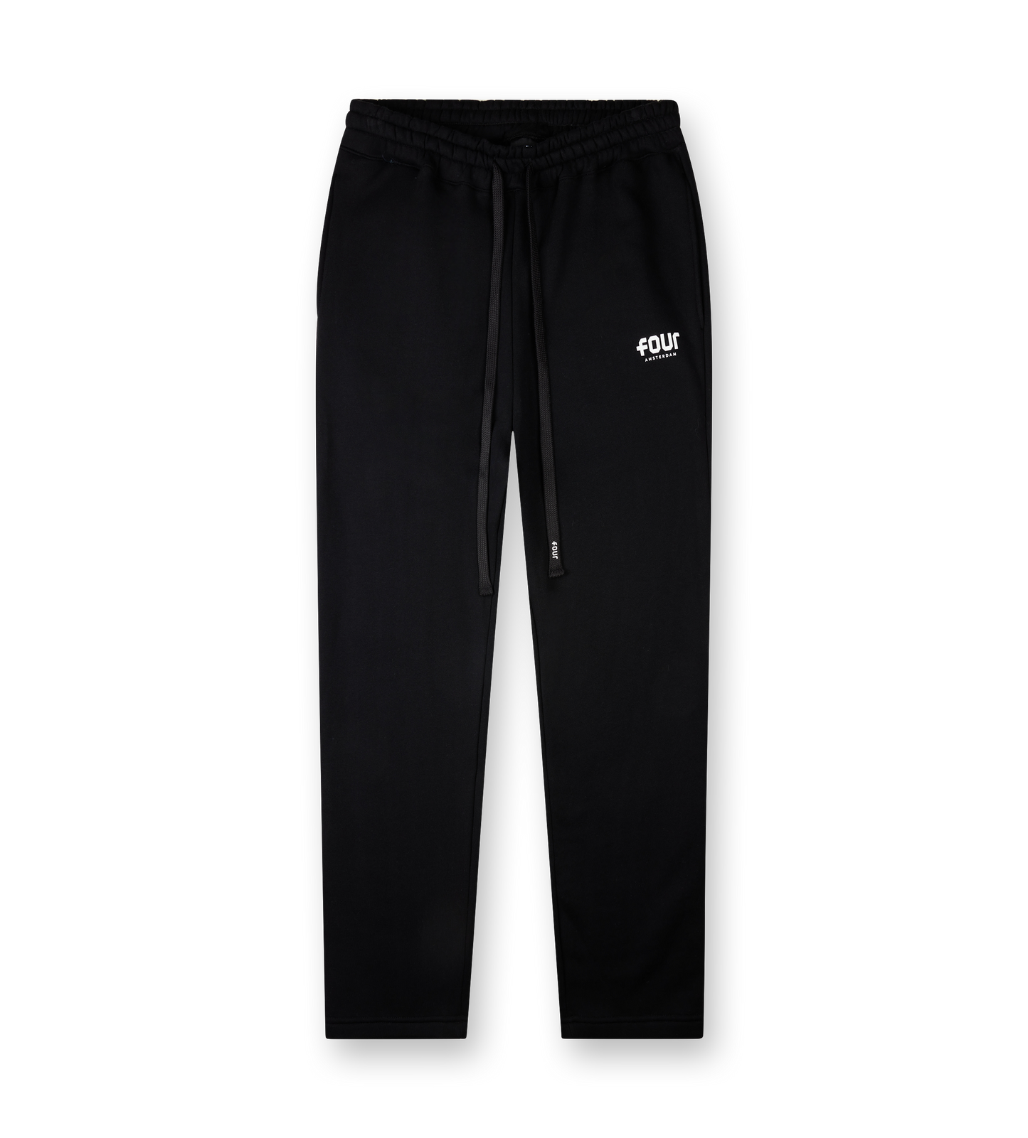 STRAIGHT-LEG BROEK MET LOGO ZWART