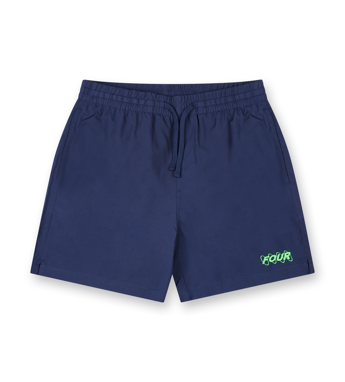 Circles Swim Shorts Marine Blue/ Neon Green