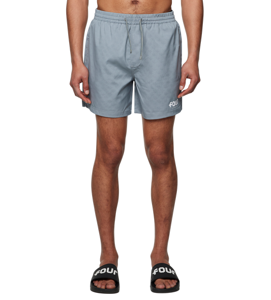 Logo 4AOP Swim Shorts Mockingbird Grey/ White