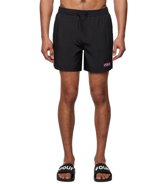 Circles Swim Shorts Black/Pink