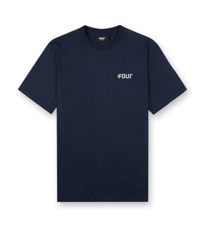 NY Stamp Statue of Liberty T-shirt Marine Blue